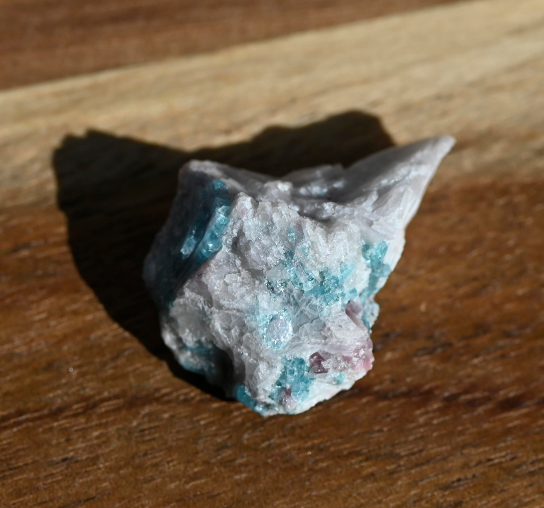 Paraiba Tourmaline Crystal in Natural Matrix – Collector Specimen