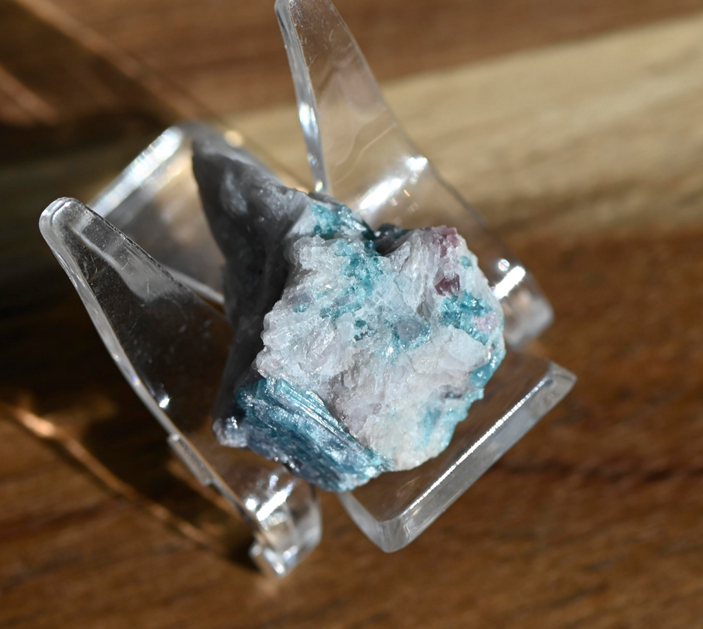 Paraiba Tourmaline Crystal in Natural Matrix – Collector Specimen