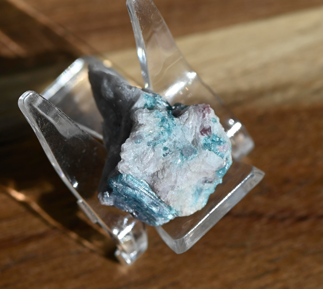 Paraiba Tourmaline Crystal in Natural Matrix – Collector Specimen