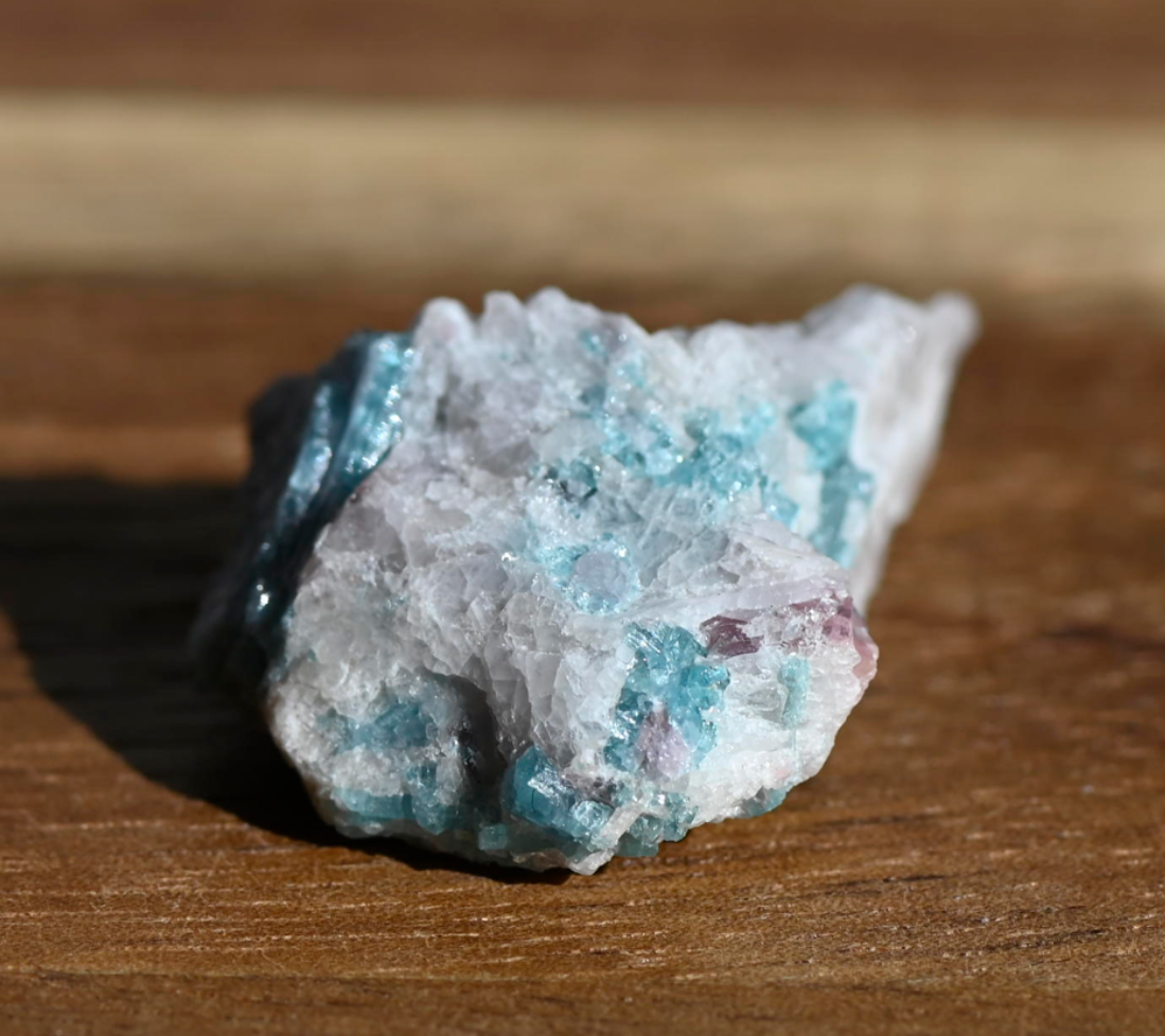 Paraiba Tourmaline Crystal in Natural Matrix – Collector Specimen