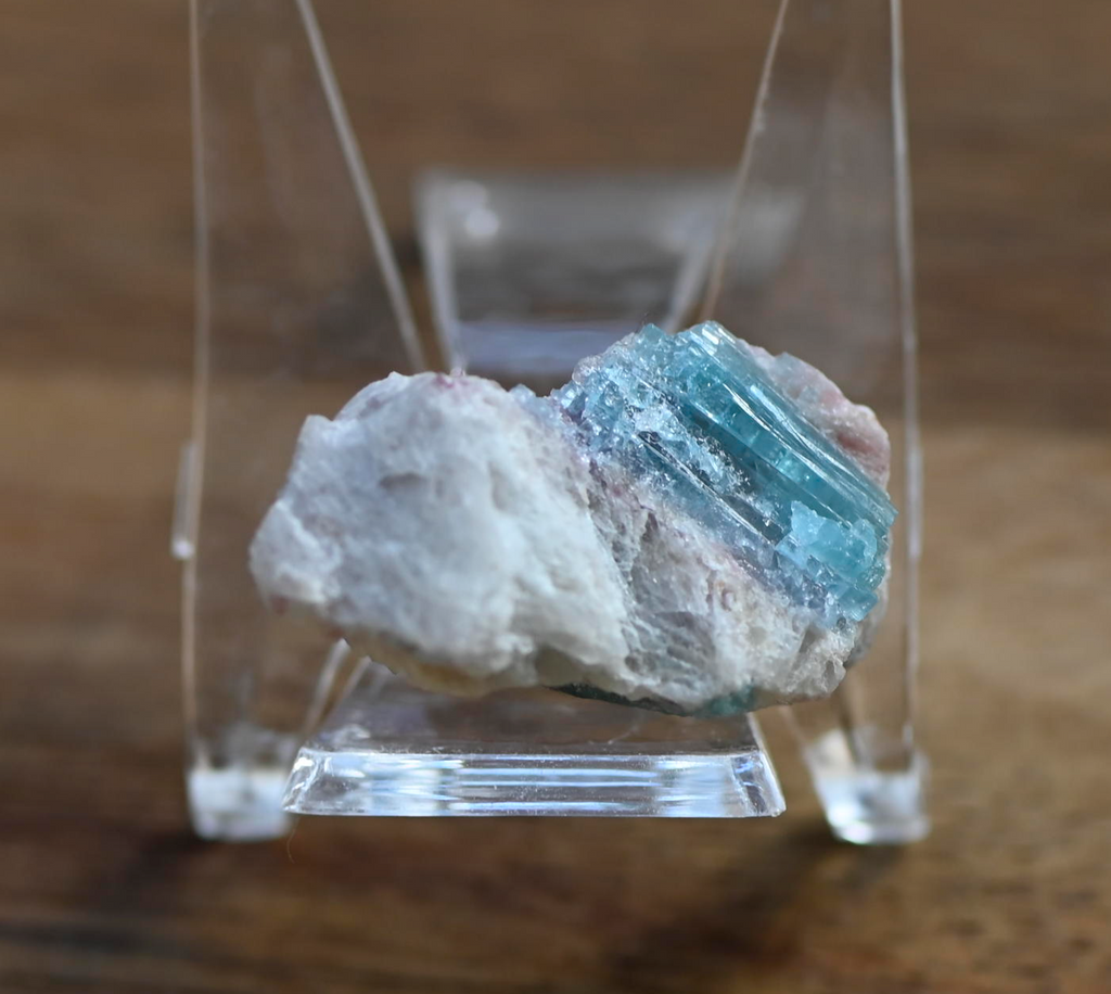 Paraiba Tourmaline Crystal in Natural Matrix – Collector Specimen