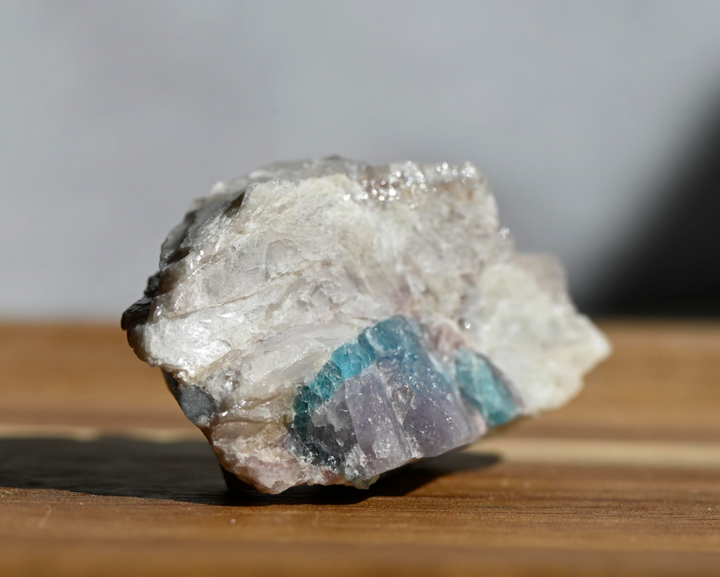 Paraiba Tourmaline Crystal in Natural Matrix – Collector Specimen