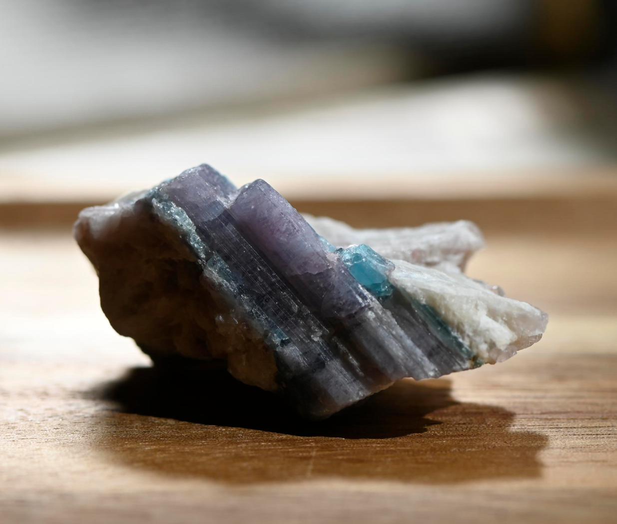Paraiba Tourmaline Crystal in Natural Matrix – Collector Specimen