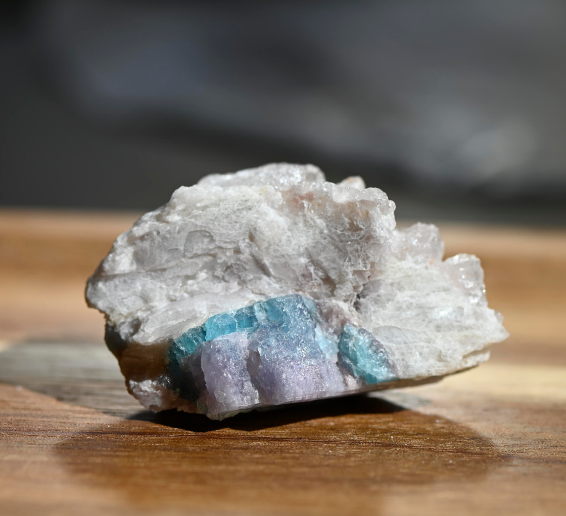 Paraiba Tourmaline Crystal in Natural Matrix – Collector Specimen