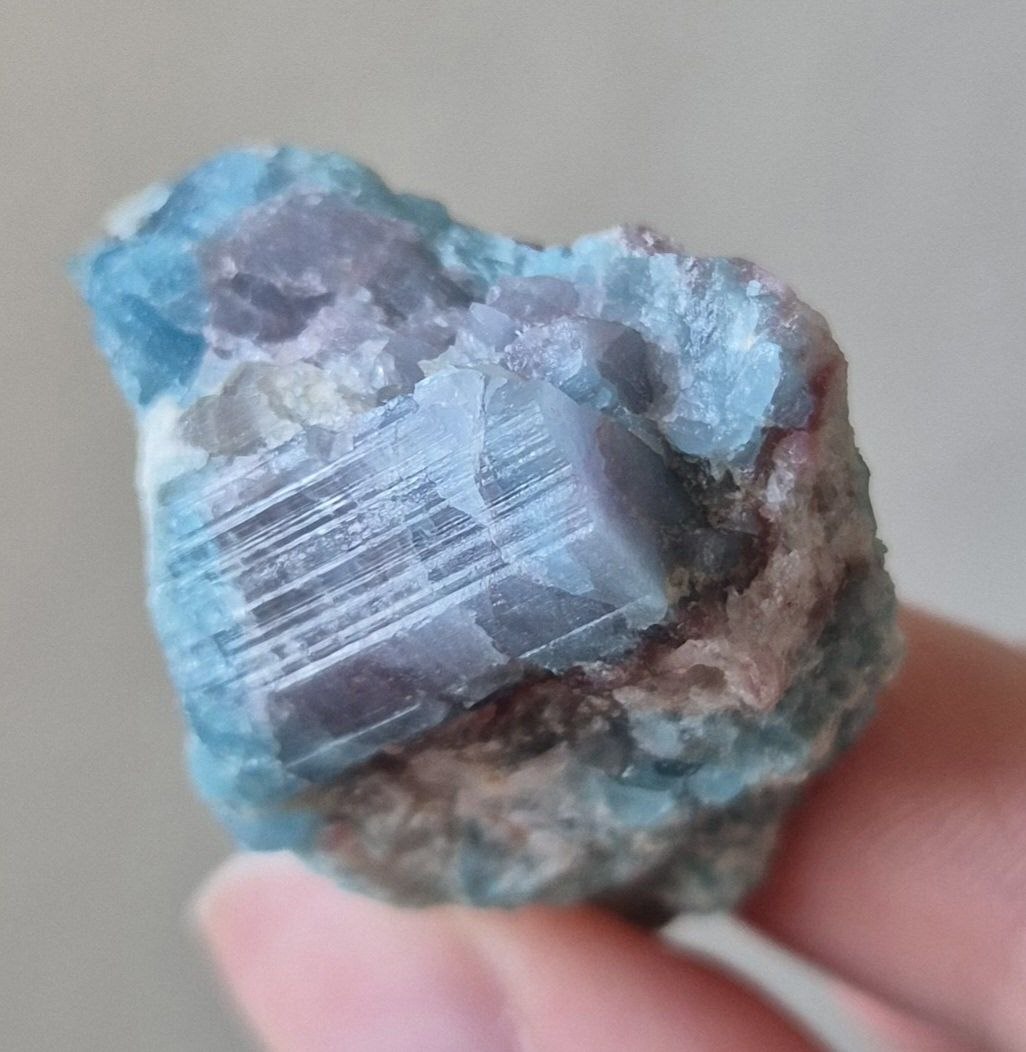 Paraiba Tourmaline Crystal in Natural Matrix – Collector Specimen