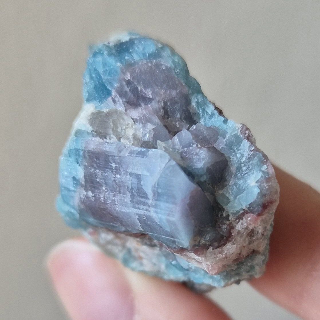 Paraiba Tourmaline Crystal in Natural Matrix – Collector Specimen
