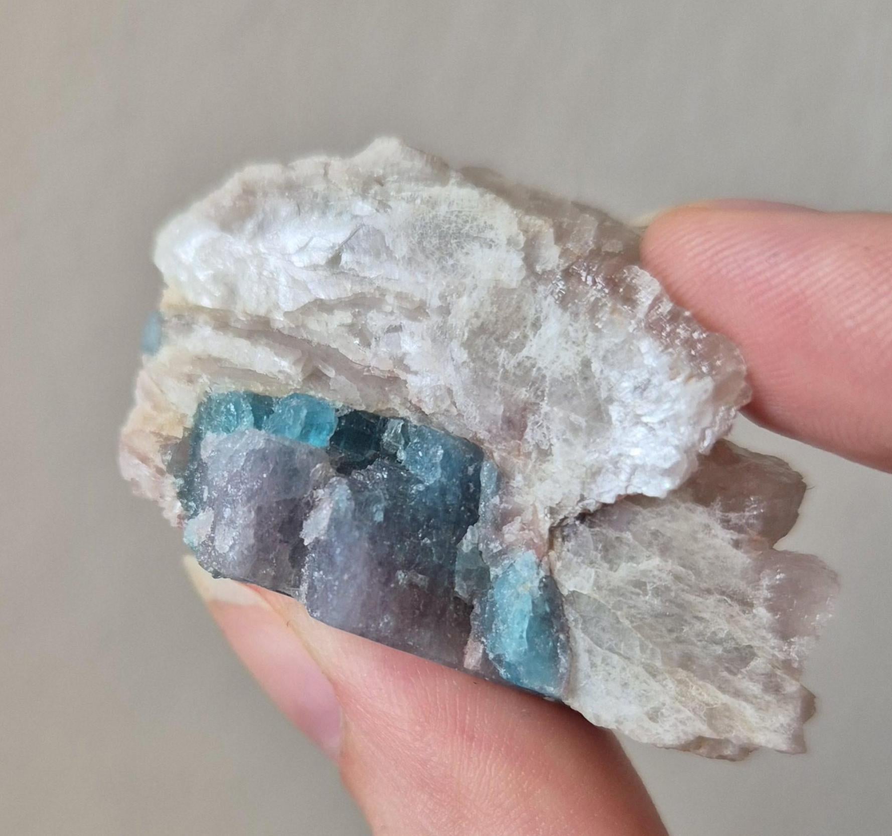 Paraiba Tourmaline Crystal in Natural Matrix – Collector Specimen