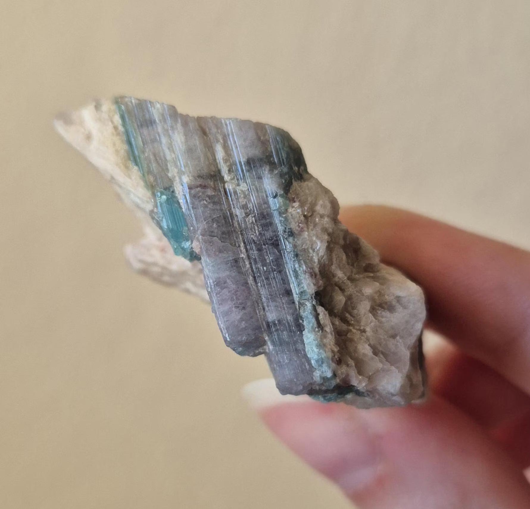 Paraiba Tourmaline Crystal in Natural Matrix – Collector Specimen