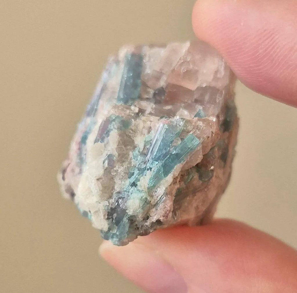 Paraiba Multi-Crystal Specimen in Natural Matrix - Unique Collector Piece