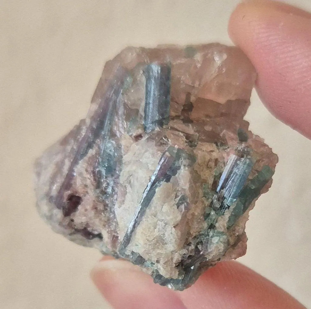 Paraiba Multi-Crystal Specimen in Natural Matrix - Unique Collector Piece
