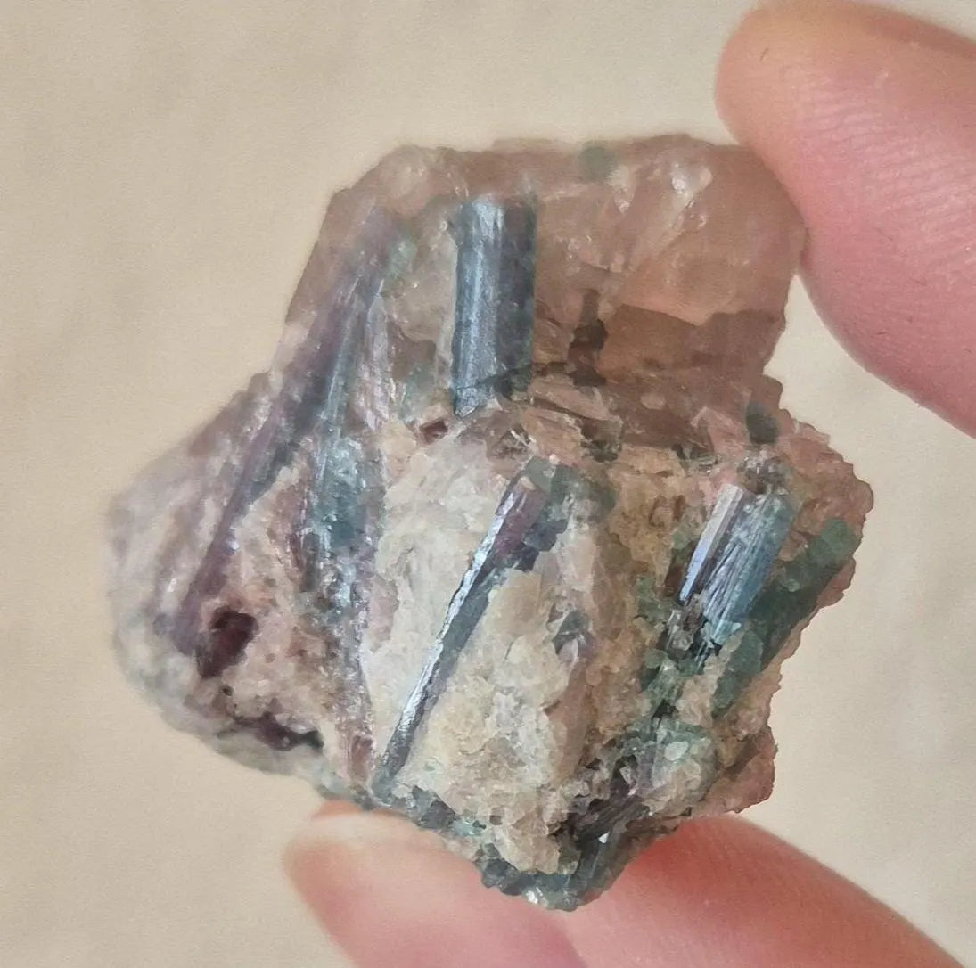 Paraiba Multi-Crystal Specimen in Natural Matrix - Unique Collector Piece