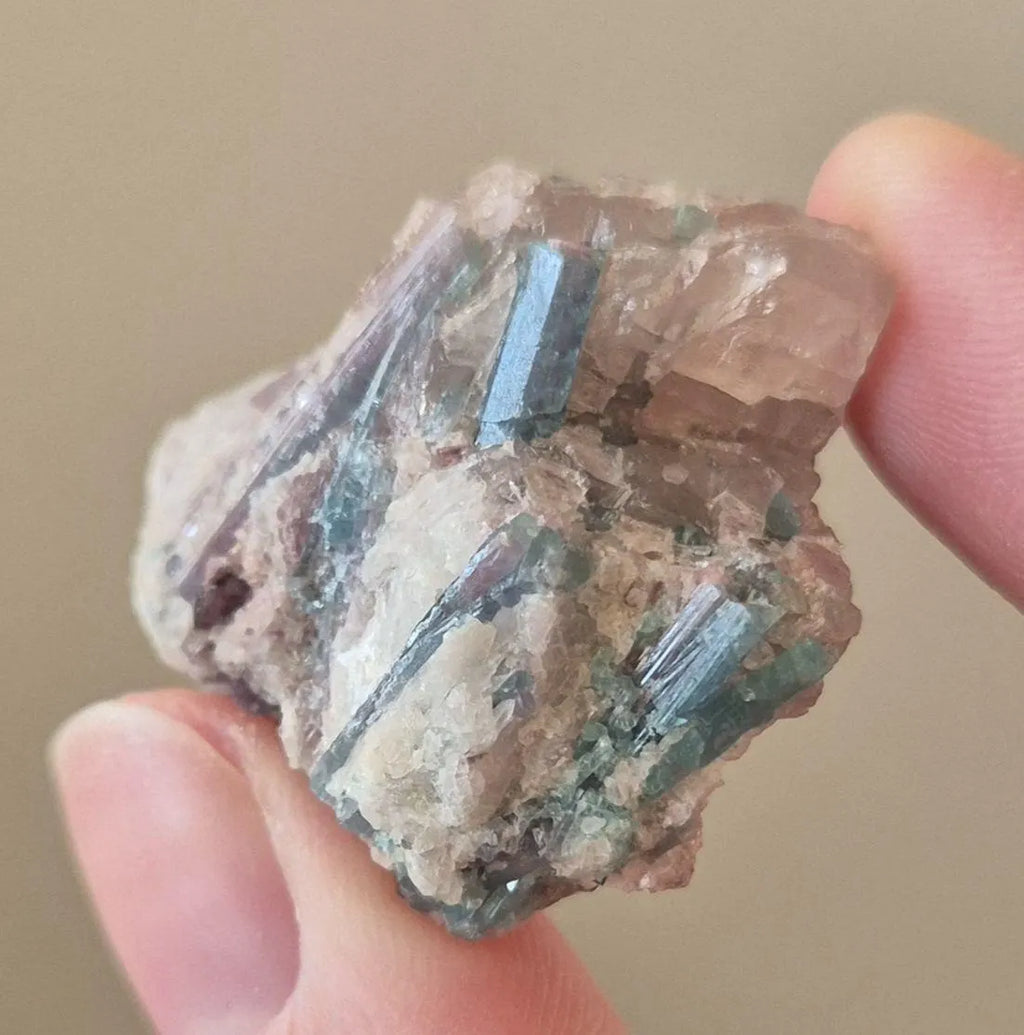Paraiba Multi-Crystal Specimen in Natural Matrix - Unique Collector Piece