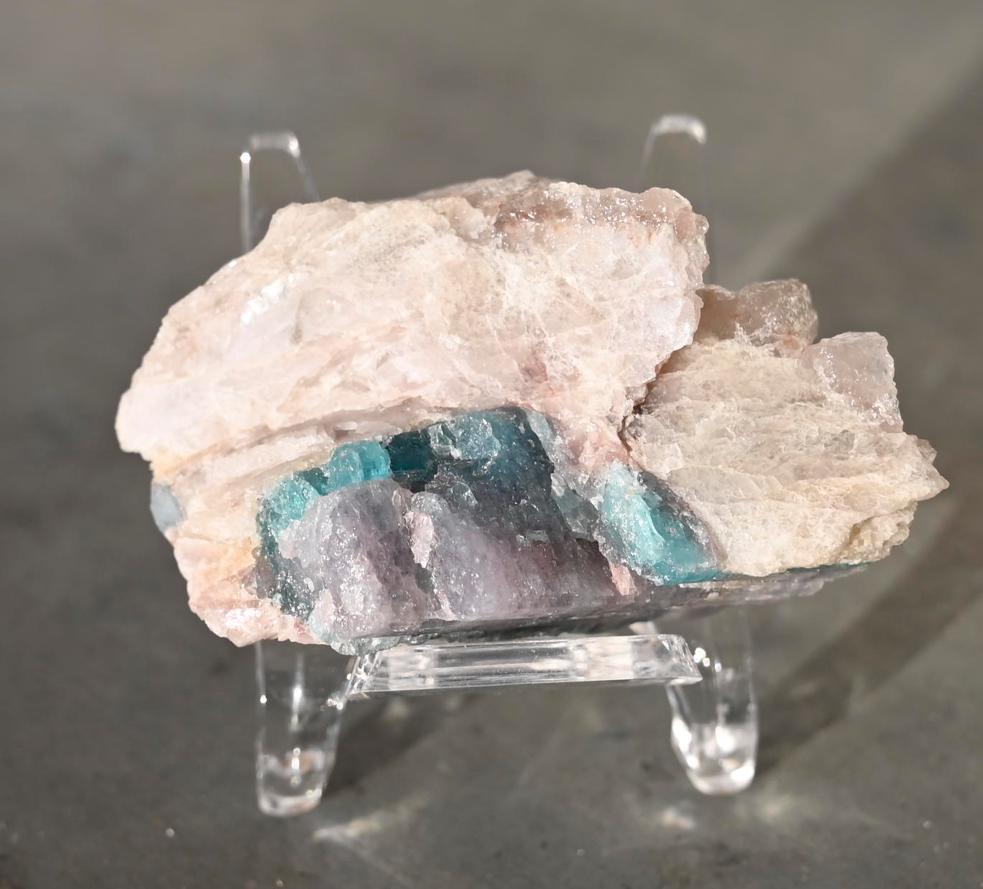 Paraiba Tourmaline Crystal in Natural Matrix – Collector Specimen